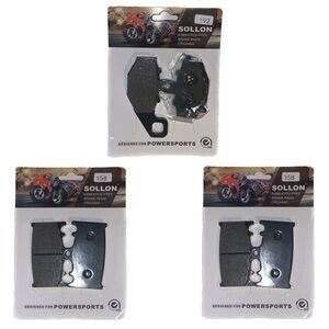 Sollon Front/Rear Brake Pads FA158/FA192 for 1996-2008 Kawasaki ZX-6R ZX-9R 3PCS
